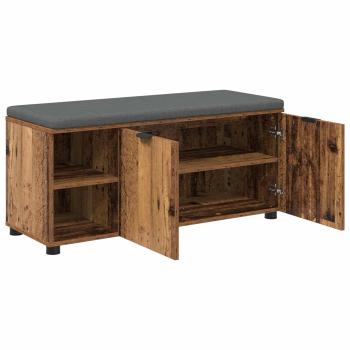 Flurbank mit Kissen Uni Altholz 100 x 38 x 46 cm