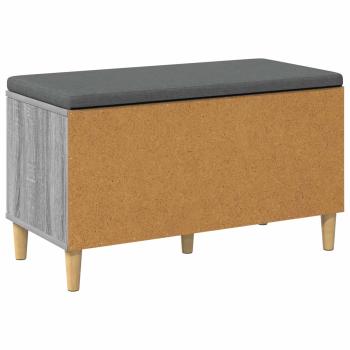 Flurbank mit Kissen mit Speicher Graues Sonoma 60 x 38 x 46 cm