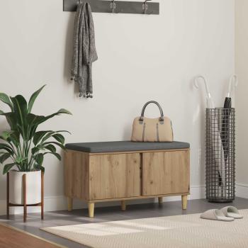 ARDEBO.de - Flurbank mit Kissen mit Speicher Artisan-Eiche 60 x 38 x 46 cm