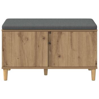 Flurbank mit Kissen mit Speicher Artisan-Eiche 60 x 38 x 46 cm