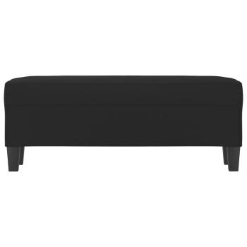 Sitzbank Schwarz 100x35x41 cm Mikrofasergewebe