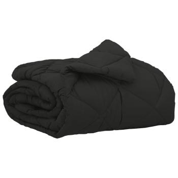 Sommerdecke Schwarz 200 x 140 cm Mikrofaser