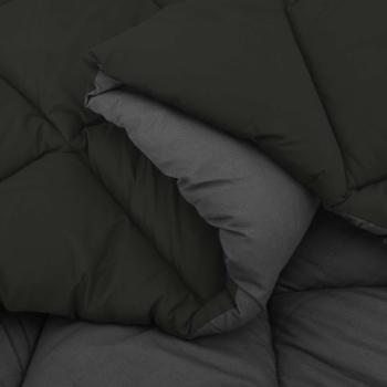 Ganzjahresbettdecke Schwarz und Anthrazit 220 x 200 cm