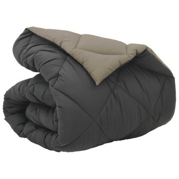 Winterbettdecke Hellgrau und Anthrazit 200 x 140 cm Mikrofaser