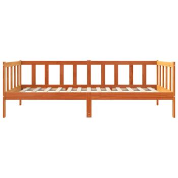 Bettrahmen Wachsbraun 100 x 200 cm Massives Kiefernholz