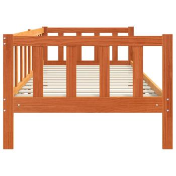 Bettrahmen Wachsbraun 100 x 200 cm Massives Kiefernholz