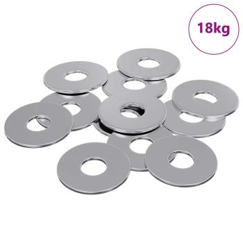 geeignet für Flachscheiben 9000 pcs Silber Eisen