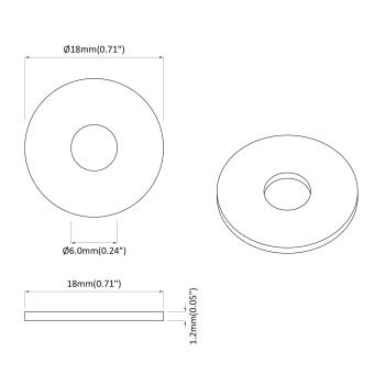 geeignet für Flachscheiben 9000 pcs Silber Eisen