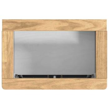 Badezimmermöbel-Set mit Regal 2 pcs Weiß Massives Kiefernholz