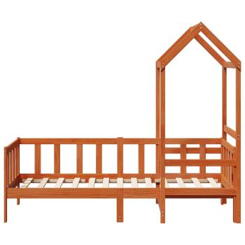 Tagesbett Set Wachsbraun Massives Kiefernholz