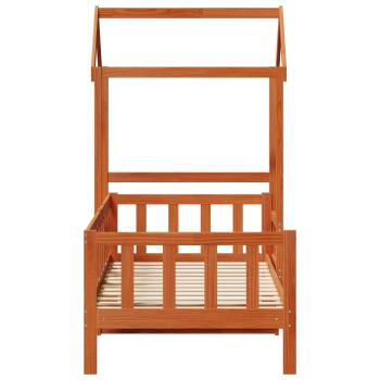 Tagesbett Set Wachsbraun Massives Kiefernholz