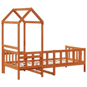 Tagesbett Set Wachsbraun Massives Kiefernholz
