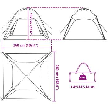 Sofort Zelt mit Speicher Azure Blau 260 x 260 x 185 cm Stahl