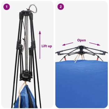 Sofort Zelt mit Speicher Azure Blau 260 x 260 x 185 cm Stahl