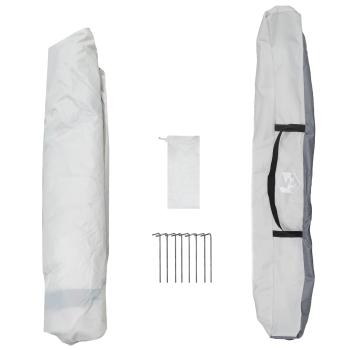 Sofort Zelt mit Speicher Grau 260 x 260 x 185 cm Stahl