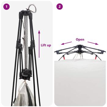 Sofort Zelt mit Speicher Grau 260 x 260 x 185 cm Stahl