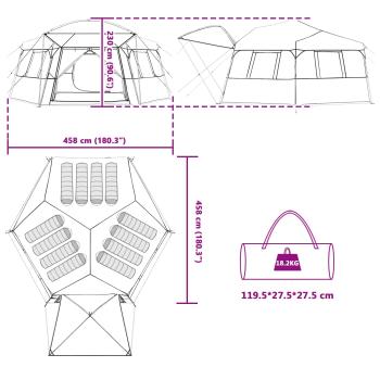 Sofort Zelt mit Speicher ALTA Grün 458 x 400 x 230 cm Stahl