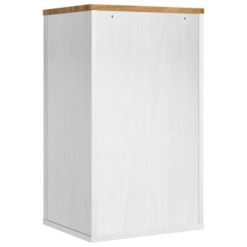 Badezimmer-Wandschrank mit Regal mit Tür Weiß 60 x 40 x 80 cm