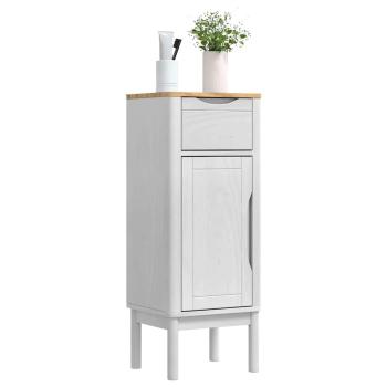 ARDEBO.de - Badezimmerschrank Weiß 35 x 30 x 85 cm Massives Kiefernholz