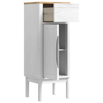 Badezimmerschrank FLORO Weiß 35 x 30 x 90 cm Massivholz Kiefer