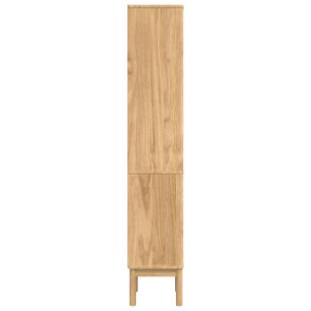 ARDEBO.de - Bad hoher Schrank Wachsbraun 36 x 30 x 160 cm Massivholz Kiefer