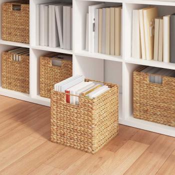 Aufbewahrungskörbe 2 pcs Natur 35 x 25 x 17 cm Wasserhyazinthe