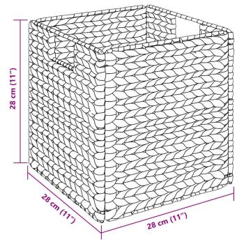 Aufbewahrungskörbe 2 pcs Natur 35 x 25 x 17 cm Wasserhyazinthe