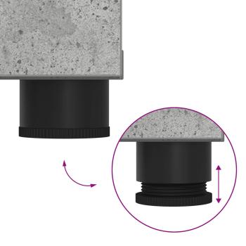 Flurbank mit Kissen mit Speicher Beton Grau 80 x 38 x 46 cm