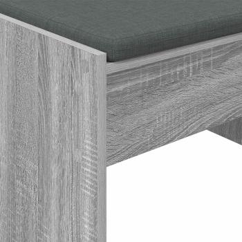 Flurbank mit Kissen Graues Sonoma 60 x 38 x 46 cm