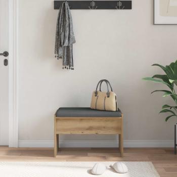 ARDEBO.de - Flurbank mit Kissen Artisan-Eiche 60 x 38 x 46 cm