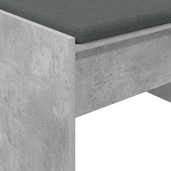 ARDEBO.de - Flurbank mit Kissen Beton Grau 80 x 38 x 46 cm