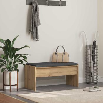 ARDEBO.de - Flurbank mit Kissen Artisan-Eiche 80 x 38 x 46 cm