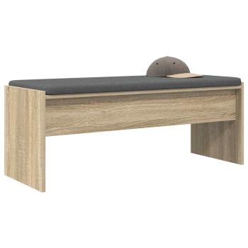 ARDEBO.de - Flurbank mit Kissen Sonoma-Eiche 100 x 38 x 46 cm