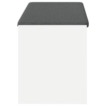 Flurbank mit Kissen mit Regal Weiß 100 x 38 x 46 cm