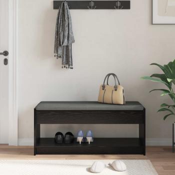 Flurbank Schwarz Eichen-Optik 103 x 38 x 45 cm