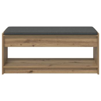 ARDEBO.de - Flurbank mit Kissen mit Regal Artisan-Eiche 100 x 38 x 46 cm