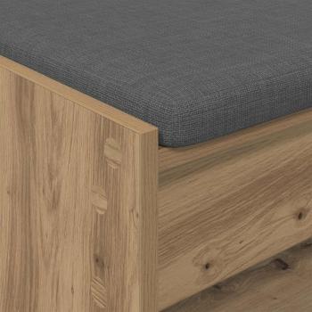 Flurbank mit Kissen mit Regal Artisan-Eiche 100 x 38 x 46 cm