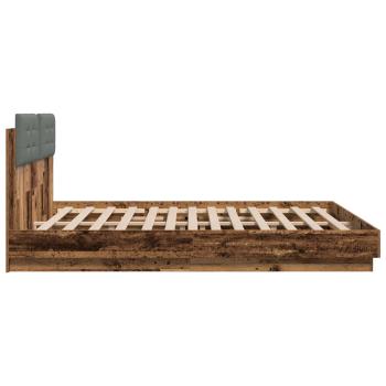 Bettgestell mit Kopfteil Altholz 200 x 200 cm Holzwerkstoff