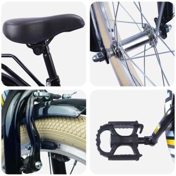 Kinderfahrrad 24 Zoll für 8-12 Jahre alt Schwarz