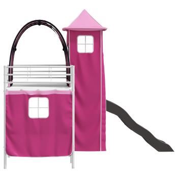 Weiß und Rosa 90 x 190 cm