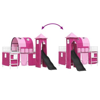 Weiß und Rosa 90 x 200 cm