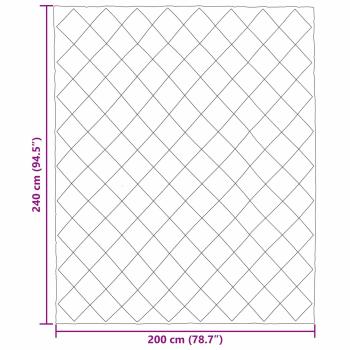 Ganzjahresbettdecke Anthrazit und Taupe 240 x 200 cm Mikrofaser