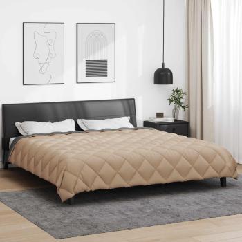 Winterbettdecke Anthrazit und Taupe 220 x 200 cm Mikrofaser