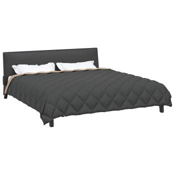 Winterbettdecke Anthrazit und Taupe 220 x 240 cm Mikrofaser