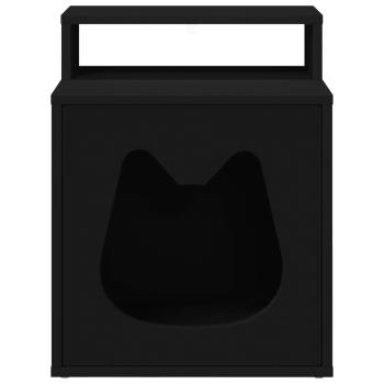 Katzenhaus Schwarz 42,5 x 40 x 53,5 cm Holzwerkstoff