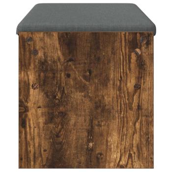 ARDEBO.de - Flurbank mit Kissen Geräucherte Eiche 100 x 38 x 46 cm