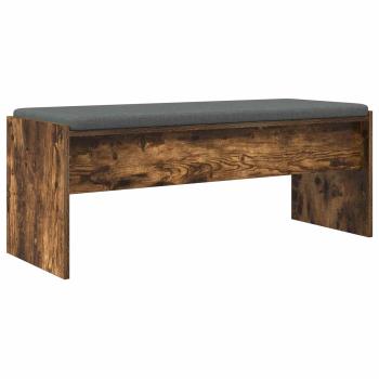 Flurbank mit Kissen Ger?ucherte Eiche 103 x 38 x 40 cm