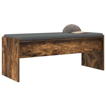 Flurbank mit Kissen Ger?ucherte Eiche 103 x 38 x 40 cm