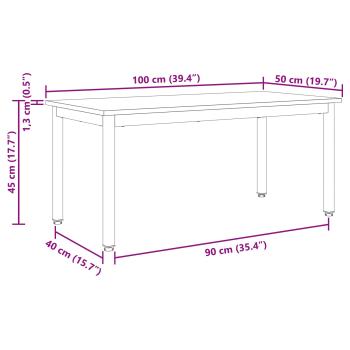 Couchtisch Sonoma 100 x 50 x 45 cm Holzwerkstoff