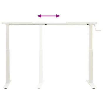 Schreibtisch Weiß und Natur 120 x 60 cm Massivholz Eiche